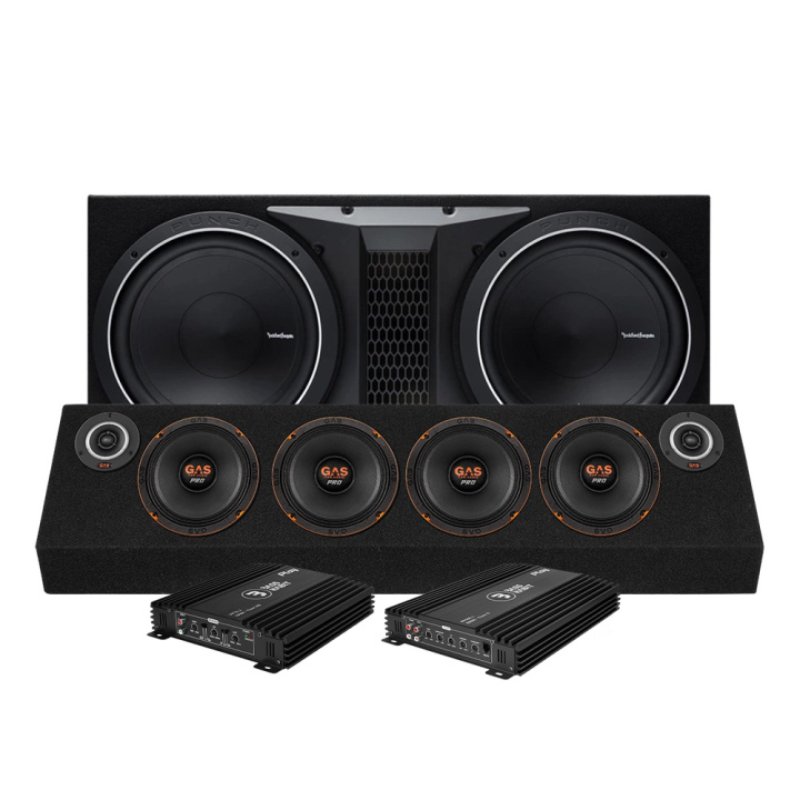 Rockford Fosgate P1-2x12 baspaket & PSB4645 raggarplanka med slutsteg i gruppen Paketerbjudanden / Raggarpaket hos CD Bilradio (SET510P12PKT1)