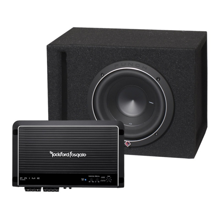 Rockford Fosgate P2D28 med GAS GV-låda & Rockford Fosgate R150X2 i gruppen hos CD Bilradio (SET510P2D28PKT3)