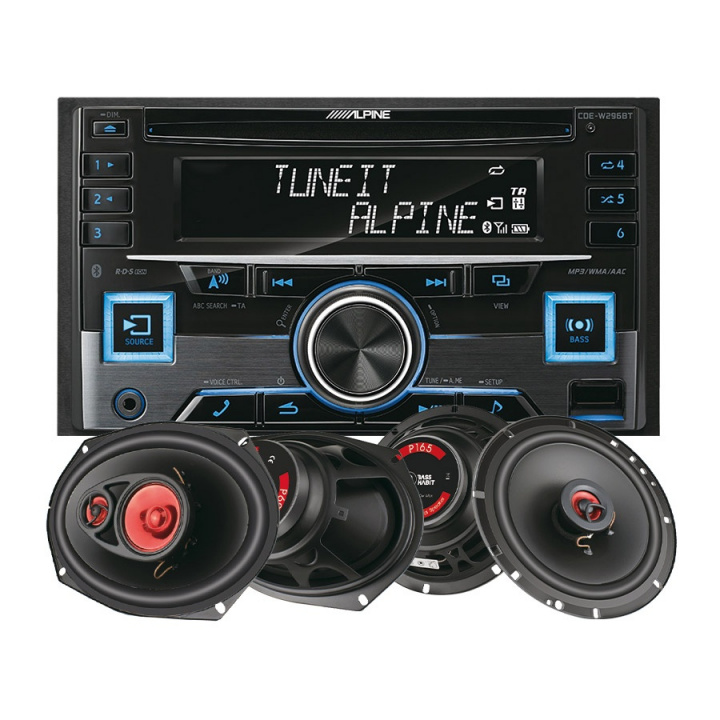 Alpine CDE-W296BT & 2par Bass Habit Play-högtalare i gruppen Paketerbjudanden / Bilstereopaket med högtalare hos CD Bilradio (SETCDEW29BHPLAY)
