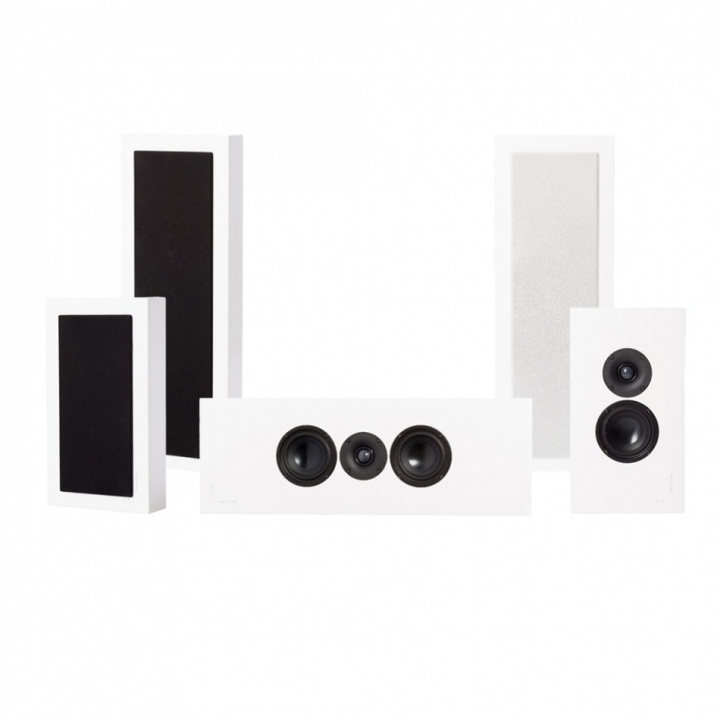 DLS Flatbox XL v2 On-Wall 5.0 högtalarpaket, vit i gruppen Hemmaljud / Högtalare / Högtalarpaket hos CD Bilradio (SETFBXLPKT2)