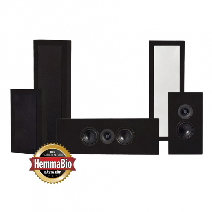 DLS Flatbox XL On-Wall 5.0 högtalarpaket, svart i gruppen Hemmaljud / Högtalare / Högtalarpaket hos CD Bilradio (SETFBXLPKT5)