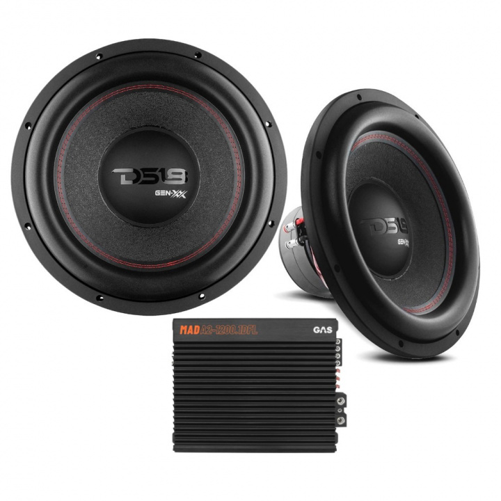 2-pack DS18 GEN-XX15.4DHE & GAS MAD A2-1200.1DFL, baspaket i gruppen Kampanjer / Lönefest hos CD Bilradio (SETGENXX154DHEPKT2)