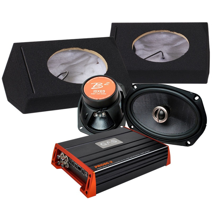 B² audio ISX69 MED LÅDA & GAS PRO 80.2 i gruppen Paketerbjudanden / Högtalarpaket hos CD Bilradio (SETISX69PRO802GV69)
