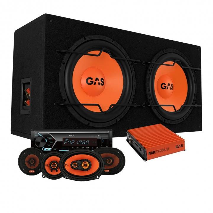 GAS MAD B1-212 med GMA152, MAD X1-högtalare & slutsteg i gruppen Kampanjer / Lönefest hos CD Bilradio (SETMADB1212PKT9)