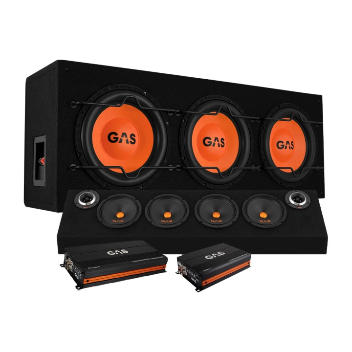 GAS MAD B1-310 baspaket & raggarplanka med slutsteg i gruppen hos CD Bilradio (SETMADB1310PKT2)