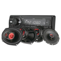 GAS MAD M100-BT bilstereopaket med 2par Bass Habit Play-högtalare