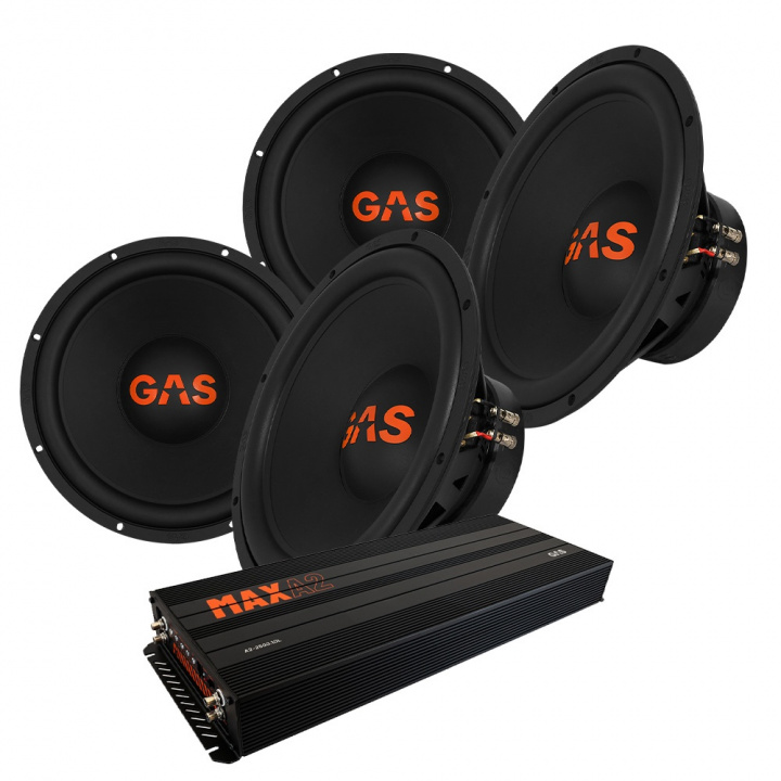 4-pack GAS MAD S2-15D2 & MAX A2-2500.1DL, baspaket i gruppen Paketerbjudanden / Baspaket hos CD Bilradio (SETMADS215D2PKT4)