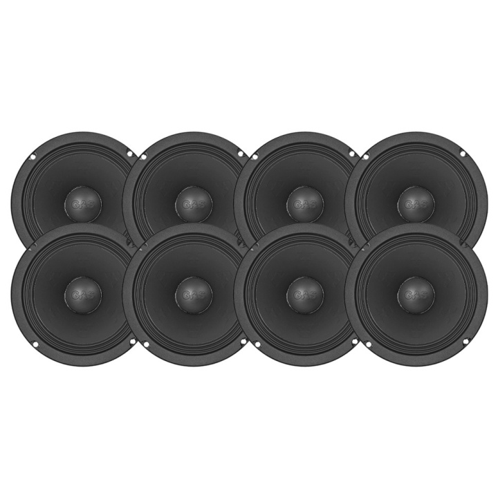 8-pack GAS MAX PMW1-64N, 6.5 tums neo-midbasar i gruppen Paketerbjudanden / SPL Högtalarpaket hos CD Bilradio (SETMAXPMW164NX8)