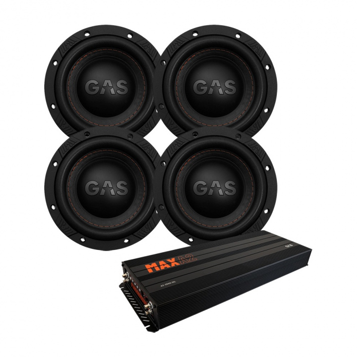 4-pack GAS MAX S1-6D1 & MAX A2-2500.1DL, baspaket i gruppen Paketerbjudanden / Baspaket hos CD Bilradio (SETMAXS16D1PKT3)