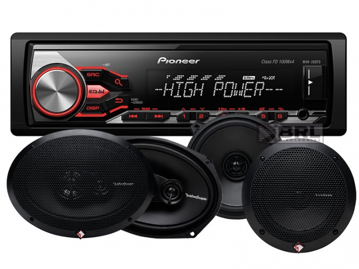 Pioneer MVH-280FD & 2par Rockford Fosgate Prime-högtalare i gruppen Paketerbjudanden / Bilstereopaket med högtalare hos CD Bilradio (SETMVH280FDPRIME)
