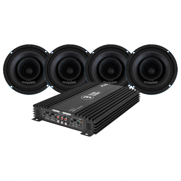 4-pack Hammer Tech Omni Class OCF165 & Play Power 65.4 SPL-paket, medium i gruppen Paketerbjudanden / SPL Högtalarpaket med slutsteg hos CD Bilradio (SETOCF65PKT4)
