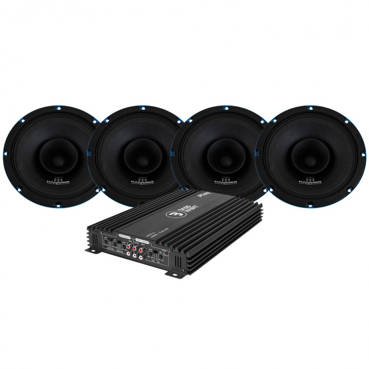 4-pack Hammer Tech Omni Class OCF200 & Play Power 65.4 SPL-paket, medium i gruppen Paketerbjudanden / SPL Högtalarpaket med slutsteg hos CD Bilradio (SETOCF8PKT4)