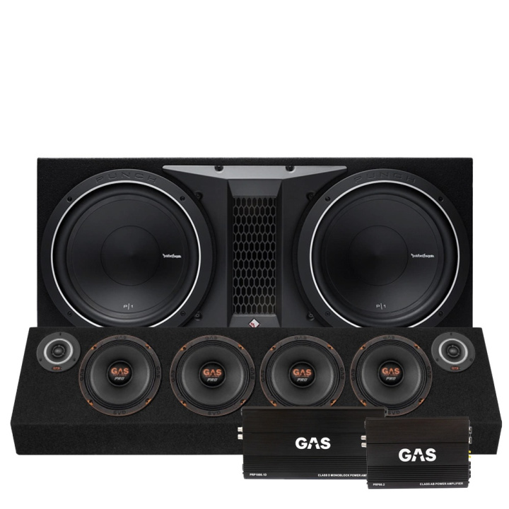 Rockford Fosgate P1-2x12 baspaket & PSB4645 raggarplanka med slutsteg i gruppen hos CD Bilradio (SETP12X12PKT8)