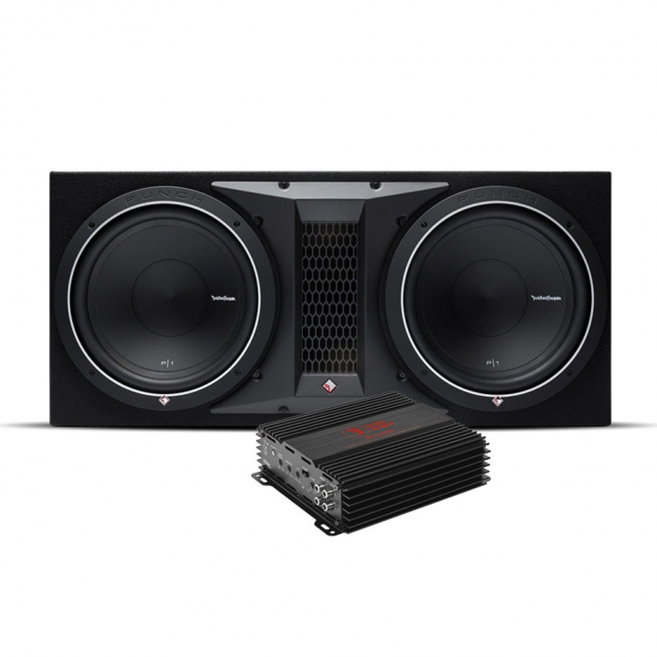 Rockford Fosgate P1-2x12 & Bass Habit Rebel RA1200W, baspaket i gruppen Kampanjer / Lönefest hos CD Bilradio (SETP12X12PKT9)