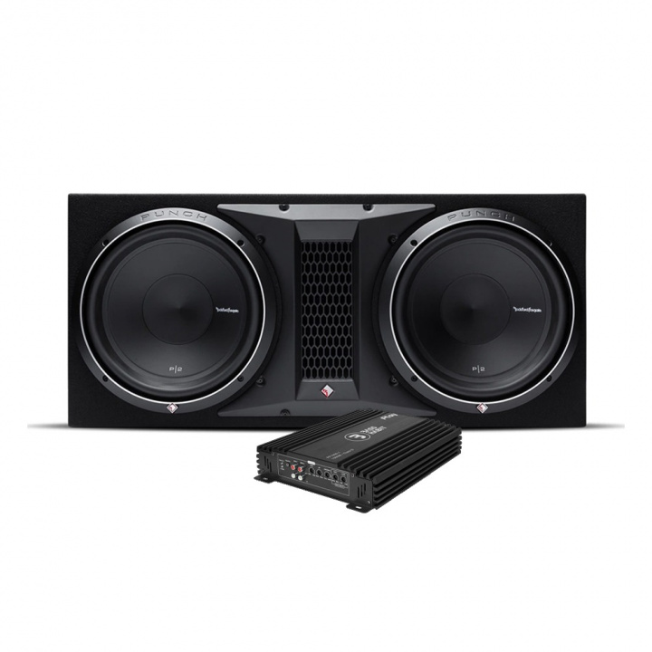 Rockford Fosgate P2-2X12 & Bass Habit Play Power 1000.1 (gen. 2), baspaket i gruppen Kampanjer / Sommarkampanj hos CD Bilradio (SETP22X12PKT1)