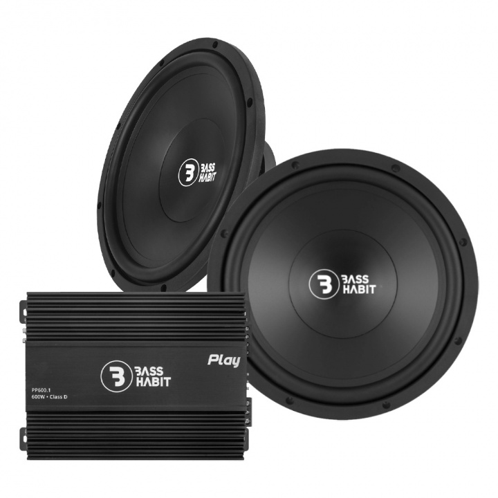 2-pack Bass Habit P300 & Play Power 1000.1 (gen. 2), baspaket i gruppen Paketerbjudanden / Baspaket hos CD Bilradio (SETPL300PKT1)