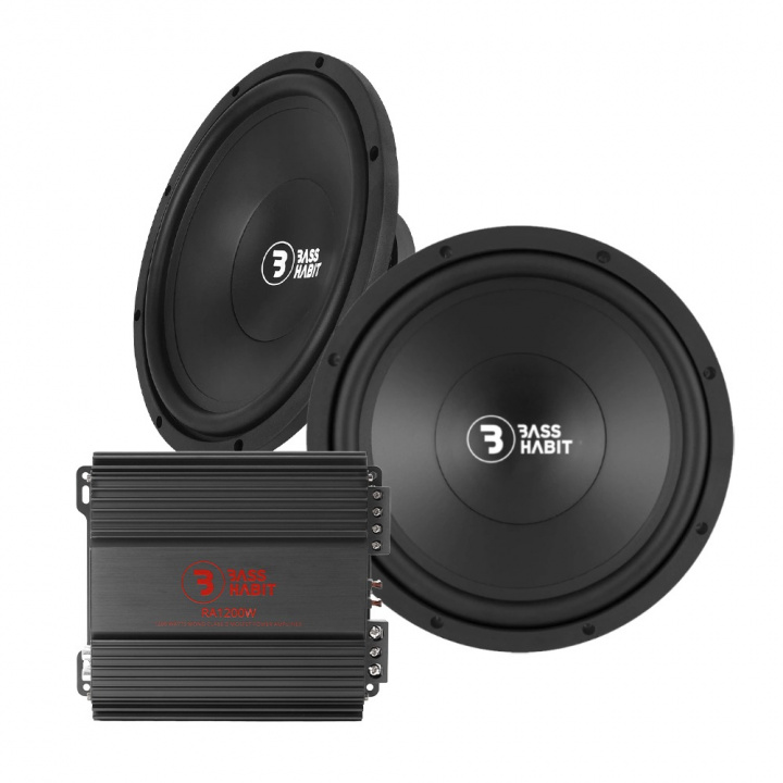 2-pack Bass Habit P300 & Rebel RA1200W, baspaket i gruppen Paketerbjudanden / Baspaket hos CD Bilradio (SETPL300PKT7)