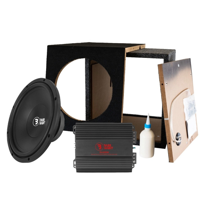 Bass Habit PL300 baslåda i byggsats med RA500W i gruppen Baslådor / Enkellådor hos CD Bilradio (SETPL300PKT9)