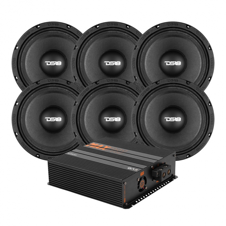 6-pack DS18 PRO-FU10.4 med MAX PA1-1500.2DZ1, SPL-paket i gruppen Kampanjer / Lönefest hos CD Bilradio (SETPROFU104PKT1)