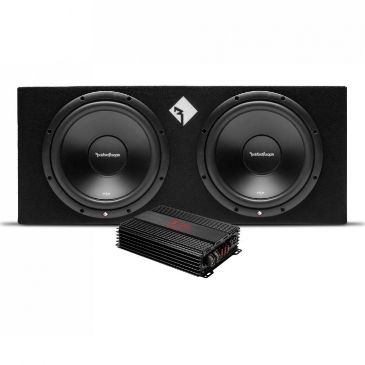 Rockford Fosgate R2-2X12 och Bass Habit RA2000W, baspaket i gruppen Kampanjer / Lönefest hos CD Bilradio (SETR22X12PKT7)