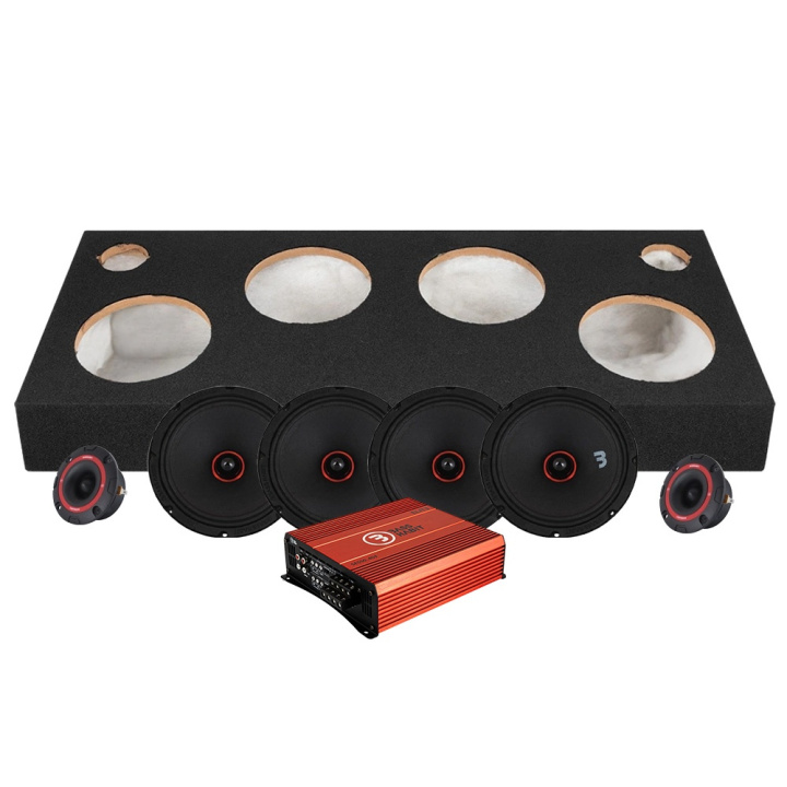 Bass Habit SPL Elite SE200M & SP25A i raggarplanka med slutsteg i gruppen Paketerbjudanden / Raggarpaket hos CD Bilradio (SETSE200MPKT4)