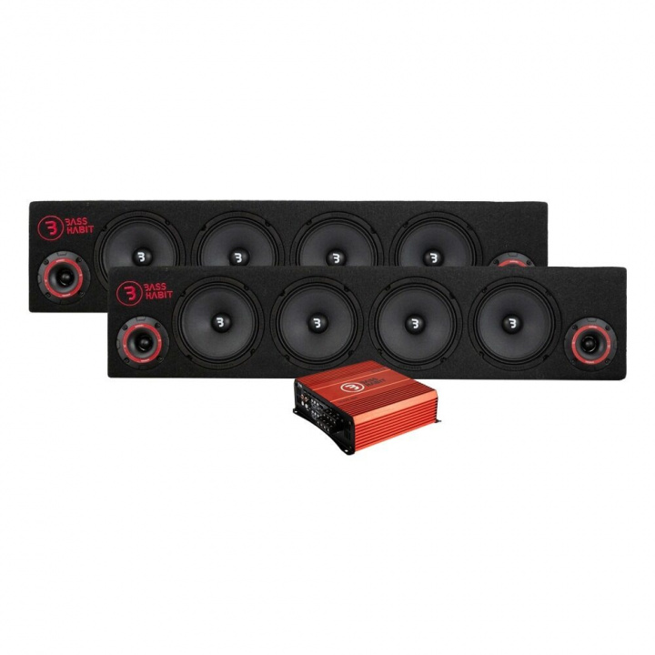 Bass Habit Play SPL84 & ELITE 225.4DF, raggarpaket i gruppen Paketerbjudanden / Raggarpaket hos CD Bilradio (SETSPL84PKT10)