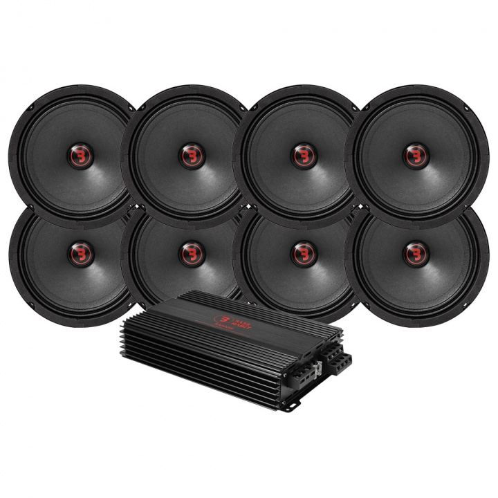 8-pack Bass Habit Rebel SR165M med RA800W, large i gruppen Paketerbjudanden / SPL Högtalarpaket med slutsteg hos CD Bilradio (SETSR165PKT3)