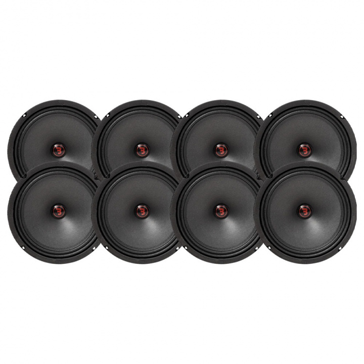 8-pack Bass Habit Rebel SR200M, 8 tums midbasar i gruppen Paketerbjudanden / SPL Högtalarpaket hos CD Bilradio (SETSR200MX4)