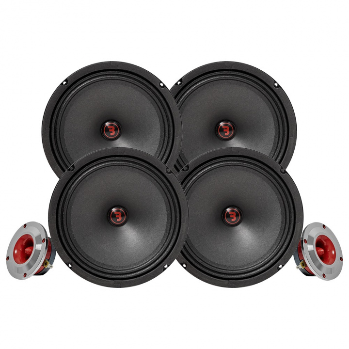 Bass Habit Rebel SR200M med SR25T, SPL-paket medium i gruppen Paketerbjudanden / SPL Högtalarpaket hos CD Bilradio (SETSR200PKT3)