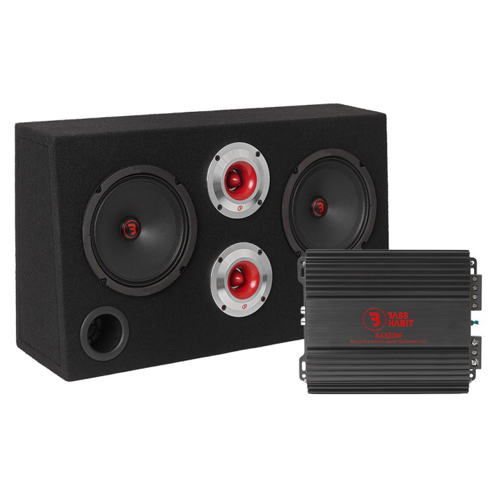 Bass Habit SRE62 med RA500W, raggarpaket i gruppen Paketerbjudanden / Raggarpaket hos CD Bilradio (SETSRE62PKT3)