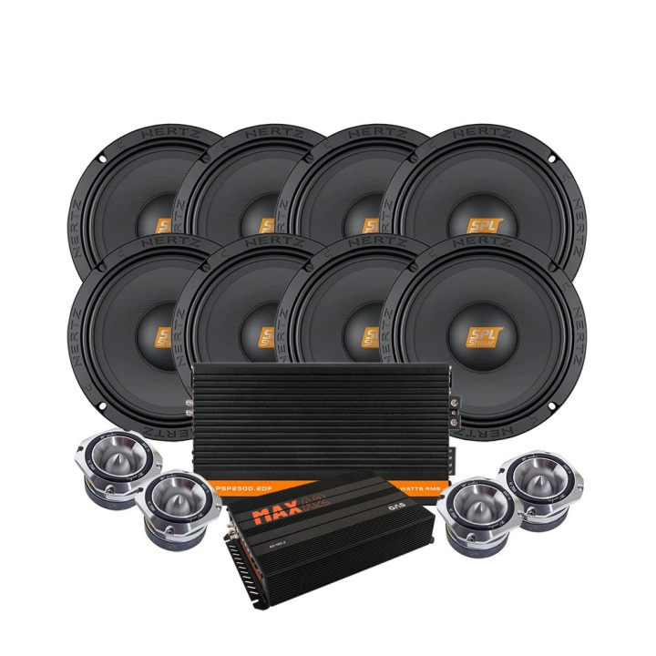 Hertz SV 165.1 & B² Audio RAGE T4 SPL-paket, large i gruppen Paketerbjudanden / SPL Högtalarpaket med slutsteg hos CD Bilradio (SETSV165PSP2500)