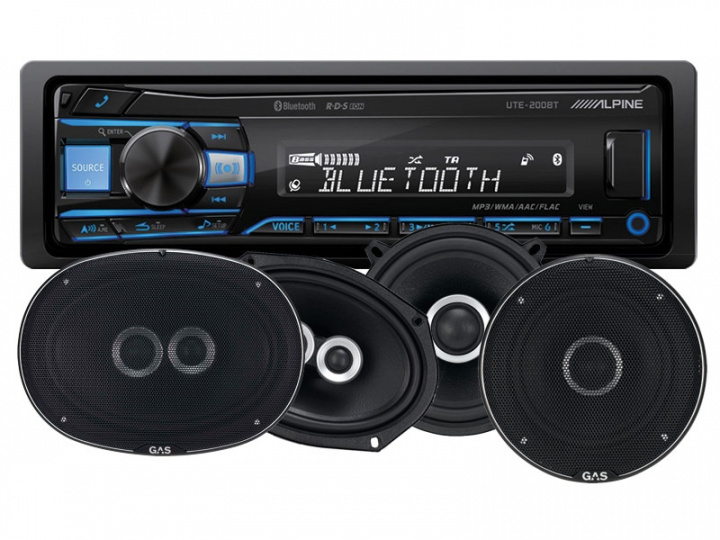 Alpine UTE-200BT & GAS Silver-högtalare, bilstereopaket i gruppen Paketerbjudanden / Bilstereopaket med högtalare hos CD Bilradio (SETUTE200SILVER)