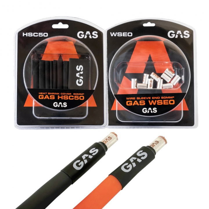 GAS 10-pack krympslang med änd/kabelhylsor, 50mm²-kabel i gruppen Tillbehör / Monteringstillbehör hos CD Bilradio (SETWSHSCPKT4)